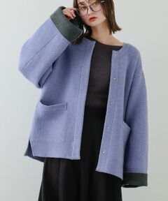 SENSE OF PLACE by URBAN RESEARCH / センスオブプレイス バイ アーバンリサーチ その他アウター | バイカラーニットコート