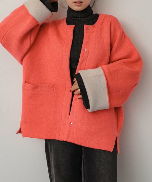 SENSE OF PLACE by URBAN RESEARCH / センスオブプレイス バイ アーバンリサーチ その他アウター | バイカラーニットコート | 詳細7