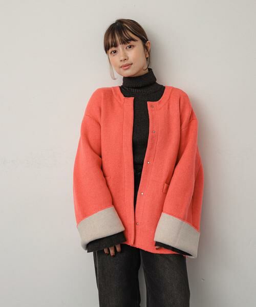 SENSE OF PLACE by URBAN RESEARCH / センスオブプレイス バイ アーバンリサーチ その他アウター | バイカラーニットコート | 詳細8