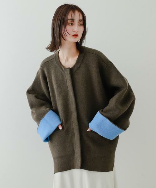 SENSE OF PLACE by URBAN RESEARCH / センスオブプレイス バイ アーバンリサーチ その他アウター | バイカラーニットコート | 詳細16