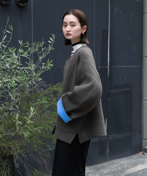 SENSE OF PLACE by URBAN RESEARCH / センスオブプレイス バイ アーバンリサーチ その他アウター | バイカラーニットコート | 詳細25