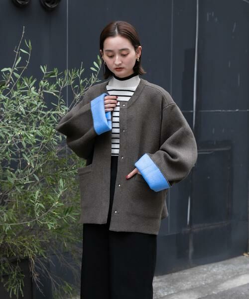 SENSE OF PLACE by URBAN RESEARCH / センスオブプレイス バイ アーバンリサーチ その他アウター | バイカラーニットコート | 詳細24