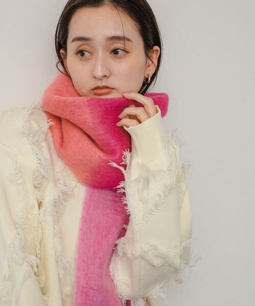 SENSE OF PLACE by URBAN RESEARCH / センスオブプレイス バイ アーバンリサーチ マフラー・ショール・スヌード・ストール | 『一部WEB限定カラー』パネルボーダーストール | 詳細1