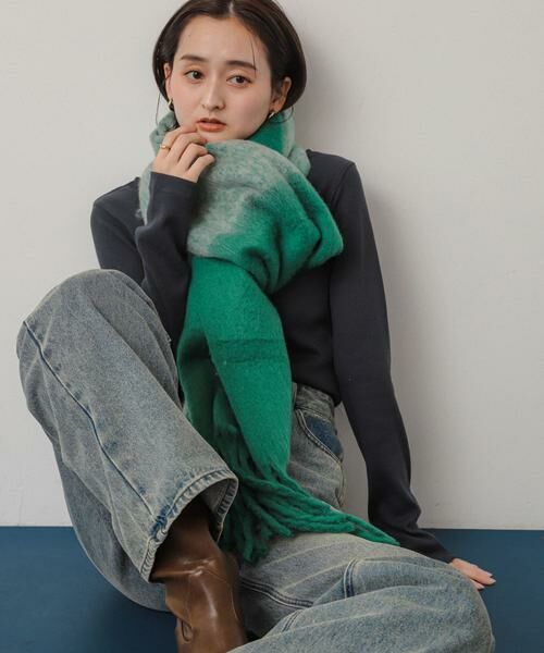 SENSE OF PLACE by URBAN RESEARCH / センスオブプレイス バイ アーバンリサーチ マフラー・ショール・スヌード・ストール | 『一部WEB限定カラー』パネルボーダーストール | 詳細21