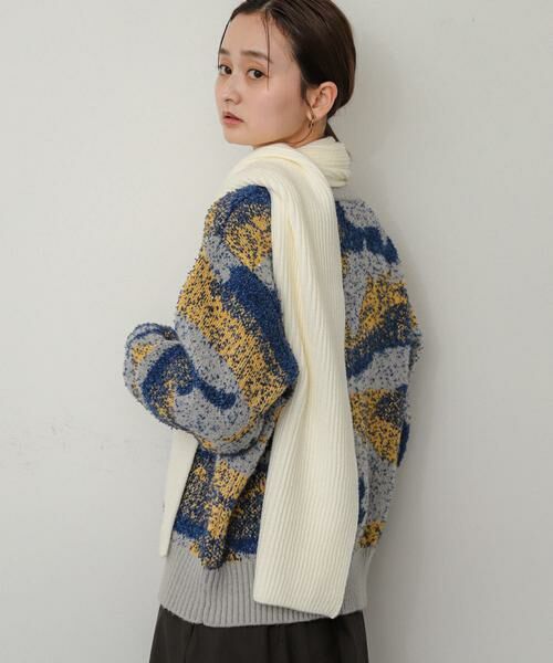 SENSE OF PLACE by URBAN RESEARCH / センスオブプレイス バイ アーバンリサーチ マフラー・ショール・スヌード・ストール | モチモチニットストール | 詳細15