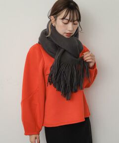 SENSE OF PLACE by URBAN RESEARCH / センスオブプレイス バイ アーバンリサーチ マフラー・ショール・スヌード・ストール | ニットフリンジストール