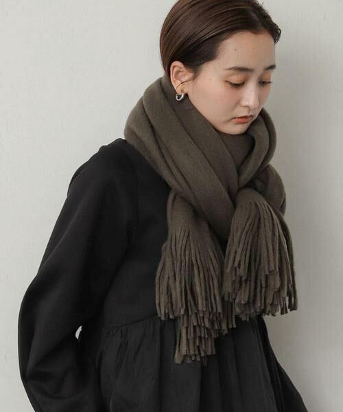 SENSE OF PLACE by URBAN RESEARCH / センスオブプレイス バイ アーバンリサーチ マフラー・ショール・スヌード・ストール | ニットフリンジストール | 詳細10