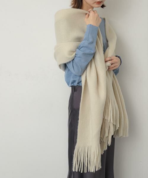 SENSE OF PLACE by URBAN RESEARCH / センスオブプレイス バイ アーバンリサーチ マフラー・ショール・スヌード・ストール | ニットフリンジストール | 詳細16