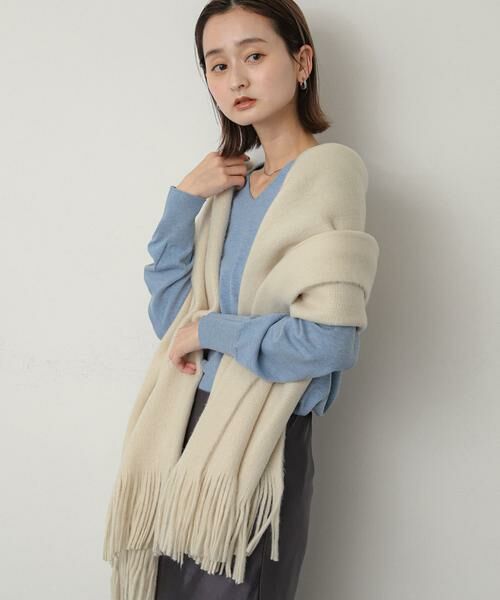 SENSE OF PLACE by URBAN RESEARCH / センスオブプレイス バイ アーバンリサーチ マフラー・ショール・スヌード・ストール | ニットフリンジストール | 詳細17