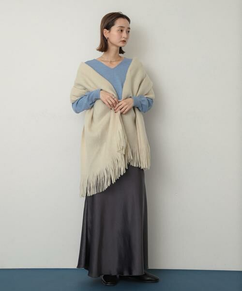 SENSE OF PLACE by URBAN RESEARCH / センスオブプレイス バイ アーバンリサーチ マフラー・ショール・スヌード・ストール | ニットフリンジストール | 詳細21