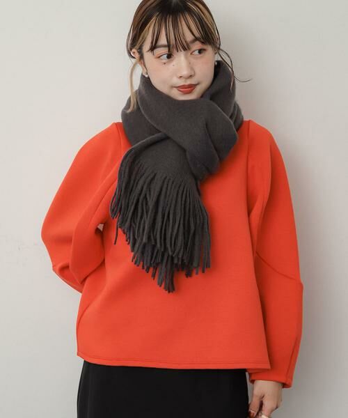 SENSE OF PLACE by URBAN RESEARCH / センスオブプレイス バイ アーバンリサーチ マフラー・ショール・スヌード・ストール | ニットフリンジストール | 詳細24