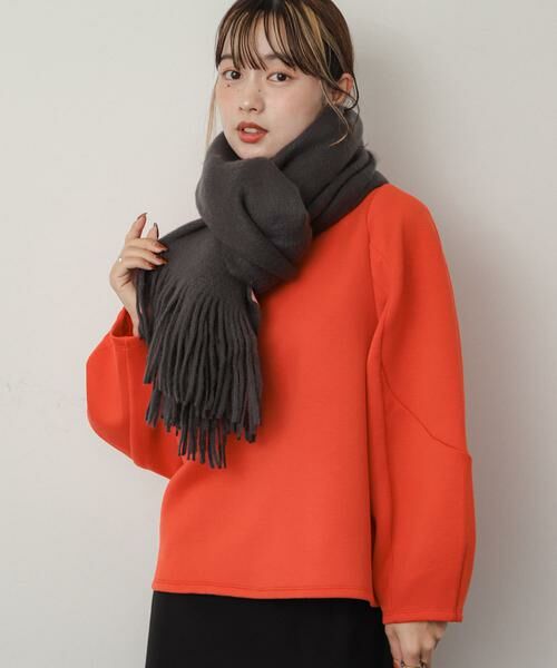 SENSE OF PLACE by URBAN RESEARCH / センスオブプレイス バイ アーバンリサーチ マフラー・ショール・スヌード・ストール | ニットフリンジストール | 詳細25