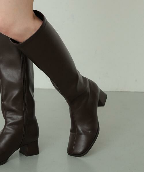 SENSE OF PLACE by URBAN RESEARCH / センスオブプレイス バイ アーバンリサーチ ブーツ（ショート丈） | 『消臭』スクエアトゥストレッチロングブーツ | 詳細4