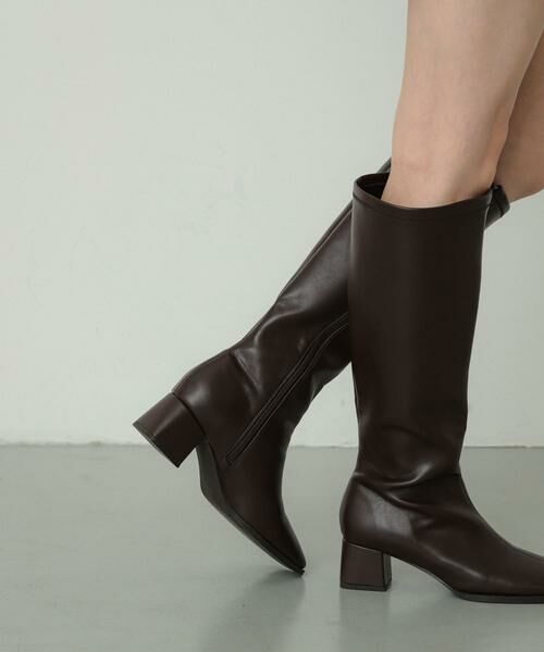 SENSE OF PLACE by URBAN RESEARCH / センスオブプレイス バイ アーバンリサーチ ブーツ（ショート丈） | 『消臭』スクエアトゥストレッチロングブーツ | 詳細5