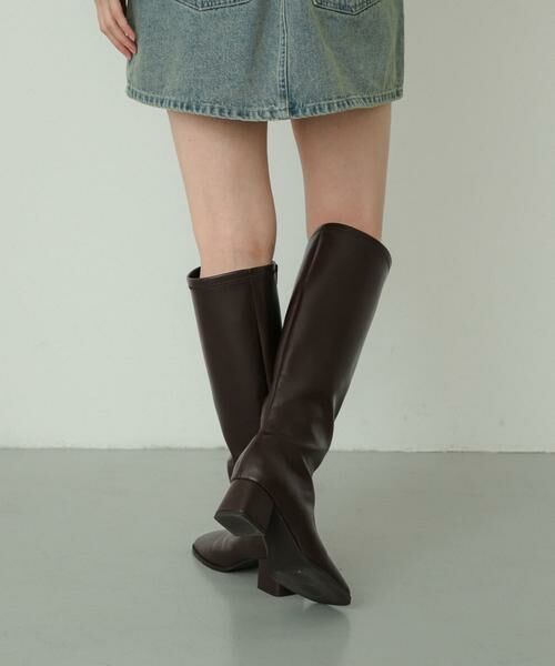 SENSE OF PLACE by URBAN RESEARCH / センスオブプレイス バイ アーバンリサーチ ブーツ（ショート丈） | 『消臭』スクエアトゥストレッチロングブーツ | 詳細7