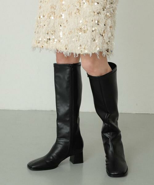 SENSE OF PLACE by URBAN RESEARCH / センスオブプレイス バイ アーバンリサーチ ブーツ（ショート丈） | 『消臭』スクエアトゥストレッチロングブーツ | 詳細20