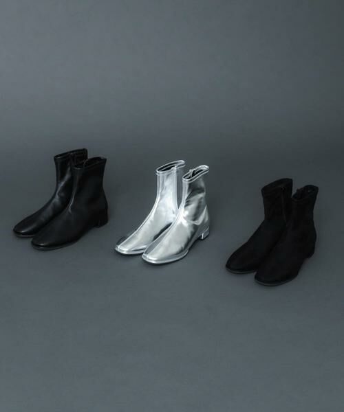 SENSE OF PLACE by URBAN RESEARCH / センスオブプレイス バイ アーバンリサーチ ブーツ（ショート丈） | スクエアトゥセンターシームストレッチローブーツ | 詳細30