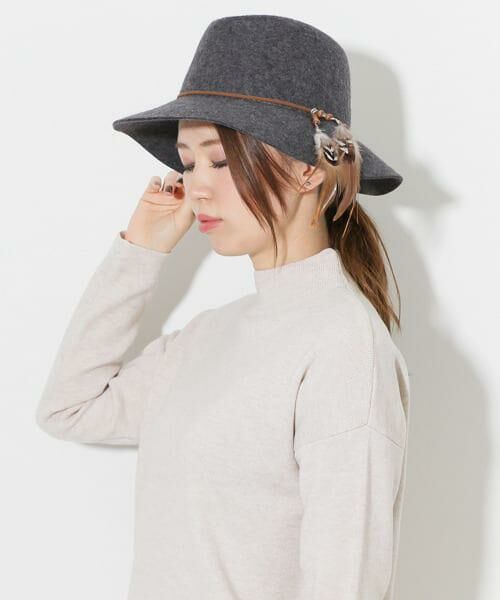 SENSE OF PLACE by URBAN RESEARCH / センスオブプレイス バイ アーバンリサーチ ハット | RB フェザー付中折れフェルトハット∴ | 詳細1