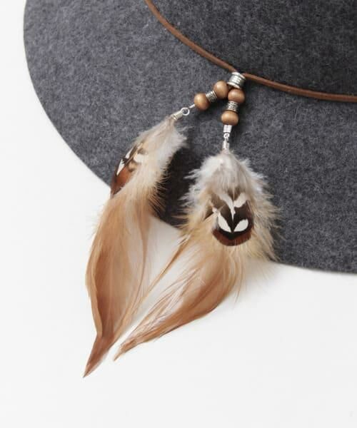 SENSE OF PLACE by URBAN RESEARCH / センスオブプレイス バイ アーバンリサーチ ハット | RB フェザー付中折れフェルトハット∴ | 詳細6