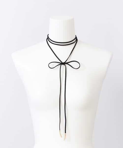 SENSE OF PLACE by URBAN RESEARCH / センスオブプレイス バイ アーバンリサーチ ネックレス・ペンダント・チョーカー | スエード3連ロングリボンチョーカー∴ | 詳細1