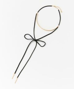 SENSE OF PLACE by URBAN RESEARCH / センスオブプレイス バイ アーバンリサーチ ネックレス・ペンダント・チョーカー | メタルUバー×スエードリボンチョーカー∴