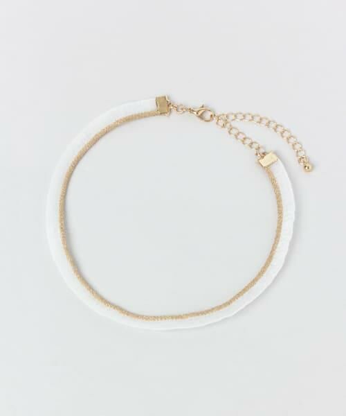 SENSE OF PLACE by URBAN RESEARCH / センスオブプレイス バイ アーバンリサーチ ネックレス・ペンダント・チョーカー | グリッターラインチョーカー∴（ホワイト）