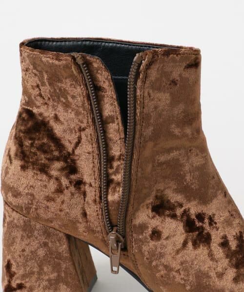 SENSE OF PLACE by URBAN RESEARCH / センスオブプレイス バイ アーバンリサーチ ブーツ(ショート丈) | チャンキーヒールベロアブーツ∴ | 詳細6