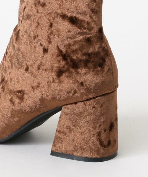 SENSE OF PLACE by URBAN RESEARCH / センスオブプレイス バイ アーバンリサーチ ブーツ(ショート丈) | チャンキーヒールベロアブーツ∴ | 詳細8