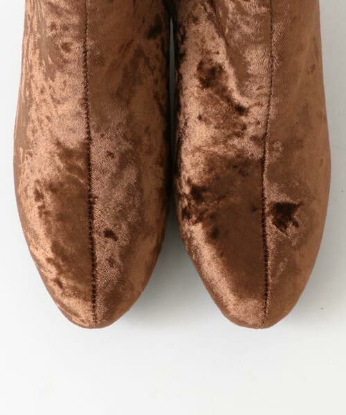 SENSE OF PLACE by URBAN RESEARCH / センスオブプレイス バイ アーバンリサーチ ブーツ(ショート丈) | チャンキーヒールベロアブーツ∴ | 詳細9