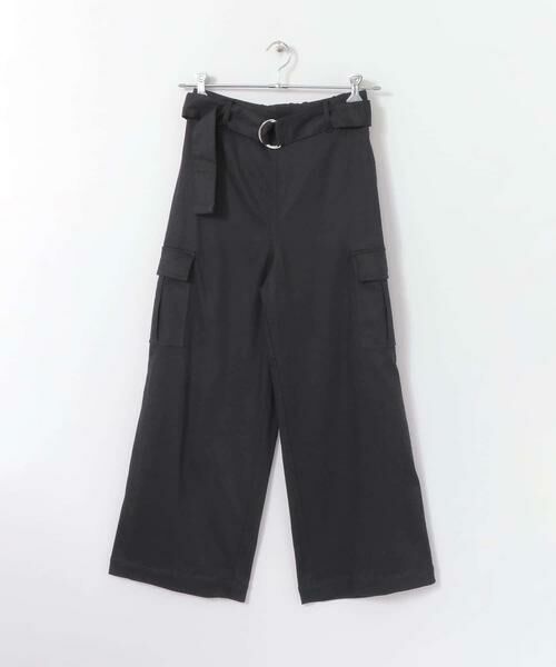 SENSE OF PLACE by URBAN RESEARCH/センスオブプレイス バイ アーバンリサーチ ベルトツキワークワイドパンツ ブラック S SENSE OF PLACE by URBAN RESEARCH/センスオブプレイス バイ アーバンリサーチ ベルトツキワークワイドパンツ ブラック S