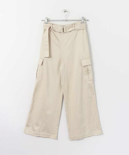 SENSE OF PLACE by URBAN RESEARCH/センスオブプレイス バイ アーバンリサーチ ベルトツキワークワイドパンツ ベージュ S SENSE OF PLACE by URBAN RESEARCH/センスオブプレイス バイ アーバンリサーチ ベルトツキワークワイドパンツ ベージュ S