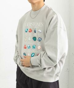 SENSE OF PLACE by URBAN RESEARCH / センスオブプレイス バイ アーバンリサーチ スウェット | Gem Stone Cropped Sweat
