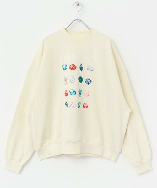 SENSE OF PLACE by URBAN RESEARCH / センスオブプレイス バイ アーバンリサーチ スウェット | Gem Stone Cropped Sweat | 詳細14