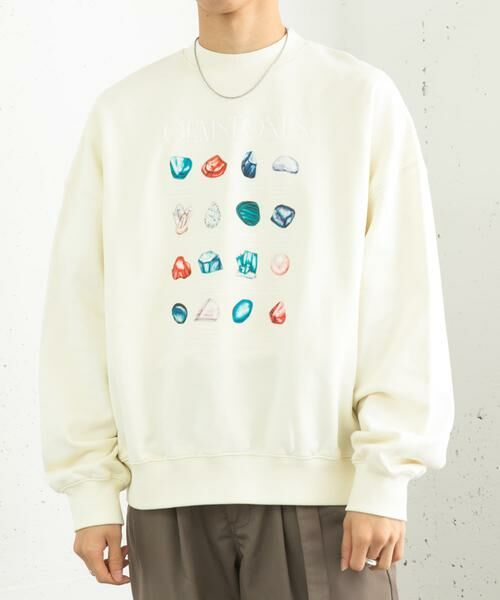 SENSE OF PLACE by URBAN RESEARCH / センスオブプレイス バイ アーバンリサーチ スウェット | Gem Stone Cropped Sweat | 詳細2