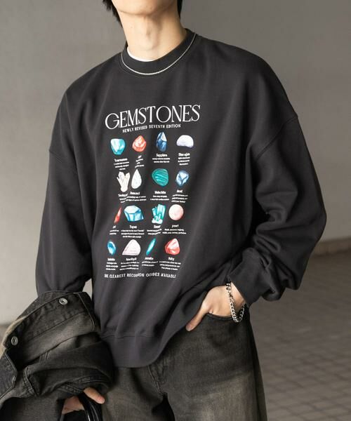 SENSE OF PLACE by URBAN RESEARCH / センスオブプレイス バイ アーバンリサーチ スウェット | Gem Stone Cropped Sweat | 詳細16