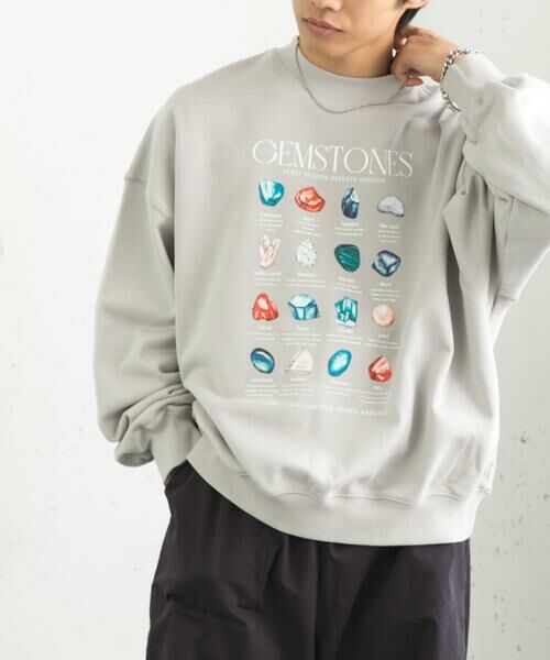 SENSE OF PLACE by URBAN RESEARCH / センスオブプレイス バイ アーバンリサーチ スウェット | Gem Stone Cropped Sweat | 詳細30