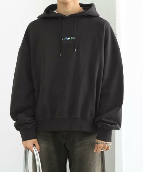 SENSE OF PLACE by URBAN RESEARCH / センスオブプレイス バイ アーバンリサーチ パーカー | Gem Stone Cropped Hoodie | 詳細24