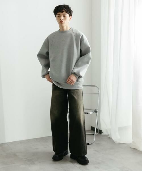 SENSE OF PLACE by URBAN RESEARCH / センスオブプレイス バイ アーバンリサーチ スウェット | ポンチプレートキリカエスウェット | 詳細24
