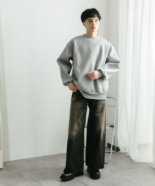 SENSE OF PLACE by URBAN RESEARCH / センスオブプレイス バイ アーバンリサーチ スウェット | ポンチプレートキリカエスウェット | 詳細25