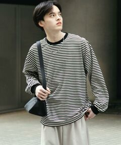 SENSE OF PLACE by URBAN RESEARCH / センスオブプレイス バイ アーバンリサーチ Tシャツ | ワッフルボーダーロングTシャツ