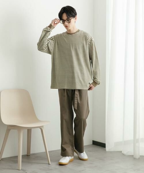 SENSE OF PLACE by URBAN RESEARCH / センスオブプレイス バイ アーバンリサーチ Tシャツ | ワッフルボーダーロングTシャツ | 詳細17
