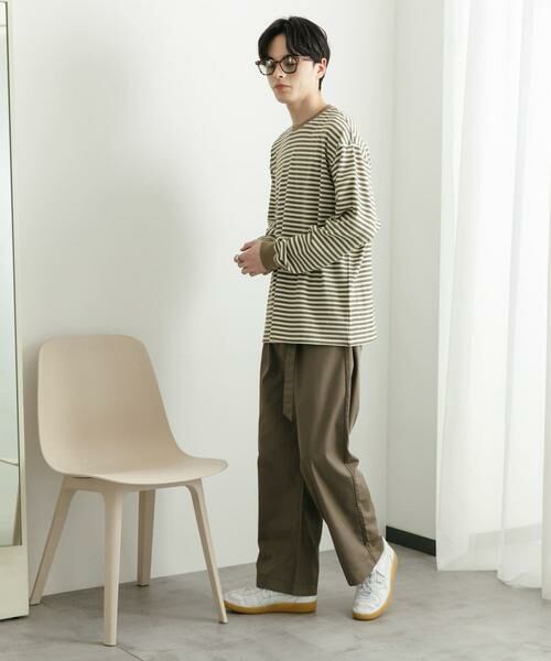 SENSE OF PLACE by URBAN RESEARCH / センスオブプレイス バイ アーバンリサーチ Tシャツ | ワッフルボーダーロングTシャツ | 詳細18