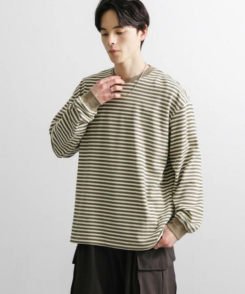 SENSE OF PLACE by URBAN RESEARCH / センスオブプレイス バイ アーバンリサーチ Tシャツ | ワッフルボーダーロングTシャツ | 詳細2