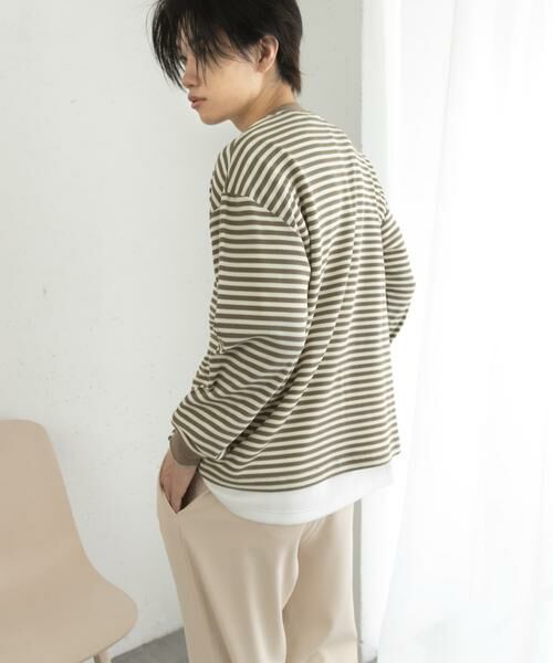 SENSE OF PLACE by URBAN RESEARCH / センスオブプレイス バイ アーバンリサーチ Tシャツ | ワッフルボーダーロングTシャツ | 詳細22