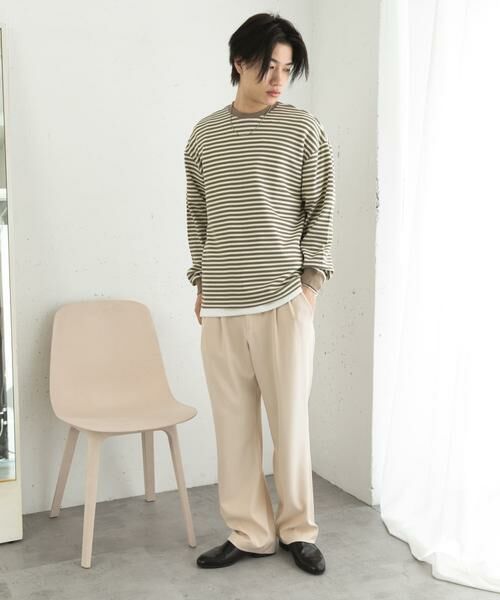 SENSE OF PLACE by URBAN RESEARCH / センスオブプレイス バイ アーバンリサーチ Tシャツ | ワッフルボーダーロングTシャツ | 詳細23