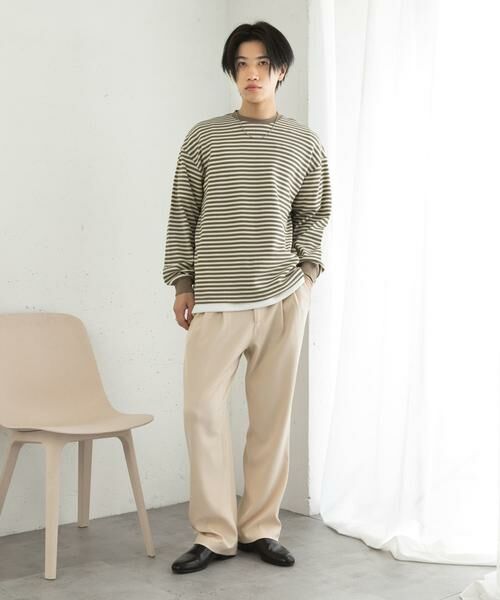 SENSE OF PLACE by URBAN RESEARCH / センスオブプレイス バイ アーバンリサーチ Tシャツ | ワッフルボーダーロングTシャツ | 詳細24