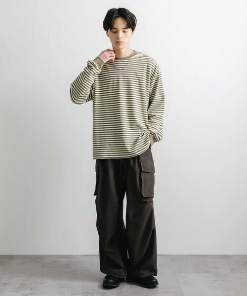 SENSE OF PLACE by URBAN RESEARCH / センスオブプレイス バイ アーバンリサーチ Tシャツ | ワッフルボーダーロングTシャツ | 詳細4