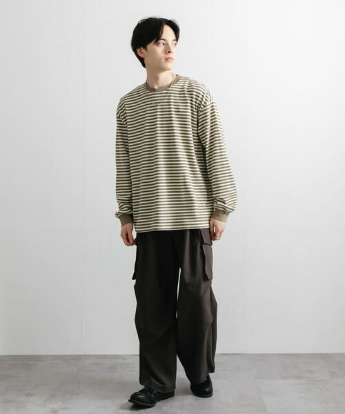 SENSE OF PLACE by URBAN RESEARCH / センスオブプレイス バイ アーバンリサーチ Tシャツ | ワッフルボーダーロングTシャツ | 詳細5