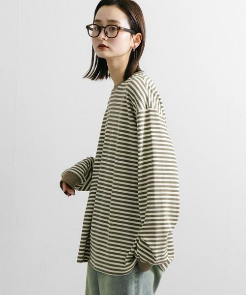 SENSE OF PLACE by URBAN RESEARCH / センスオブプレイス バイ アーバンリサーチ Tシャツ | ワッフルボーダーロングTシャツ | 詳細7