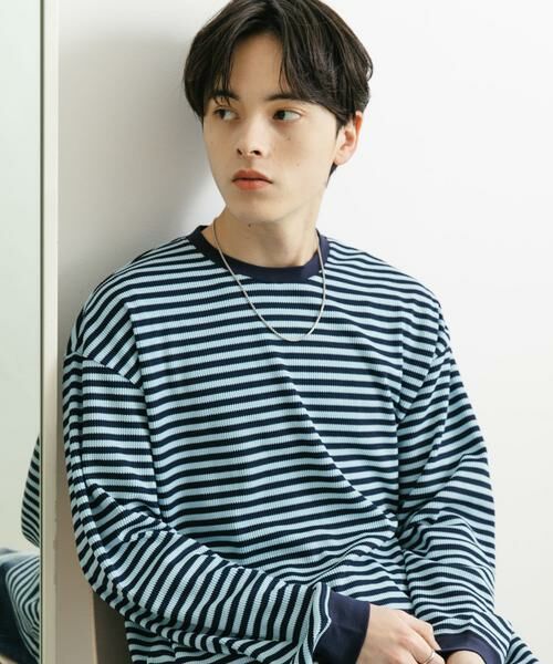 SENSE OF PLACE by URBAN RESEARCH / センスオブプレイス バイ アーバンリサーチ Tシャツ | ワッフルボーダーロングTシャツ | 詳細27